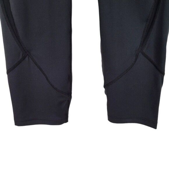 ZYIA Pants Womens 4 Black Light n Luxe Mesh Hi Rise Capri Leggings Active - Picture 6 of 11